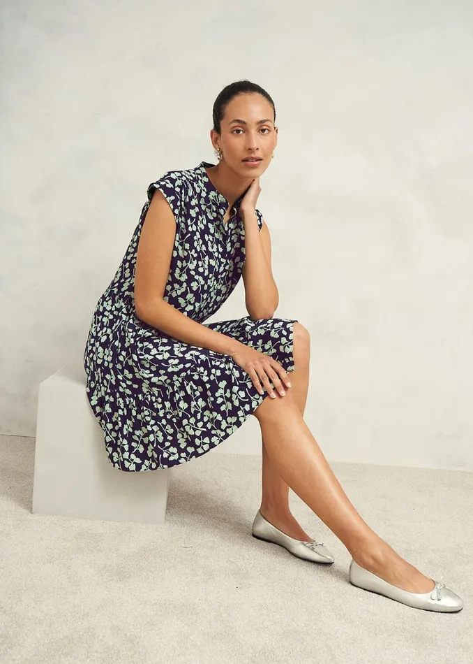 Women Layla Dress True Navy Green Hobbs Dresses and Jumpsuits