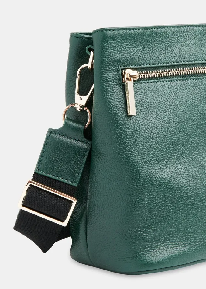 Women Leather Whistles Dark Green Dion Bucket Bag