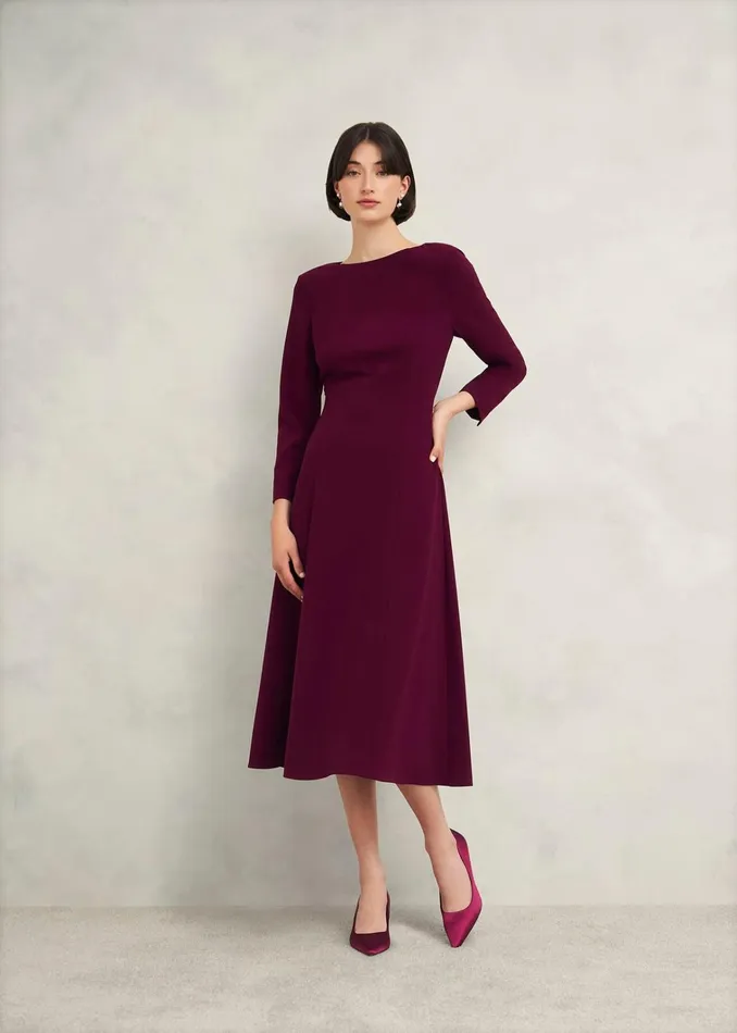 Women Leonora Dress Warm Plum Hobbs Dresses and Jumpsuits