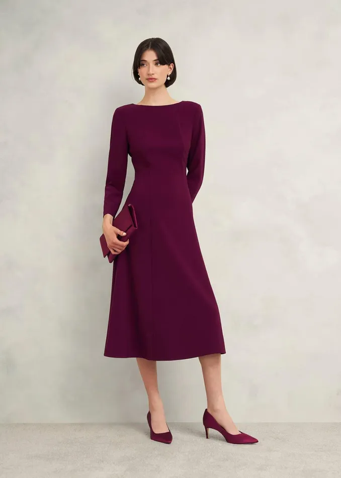 Women Leonora Dress Warm Plum Hobbs Dresses and Jumpsuits