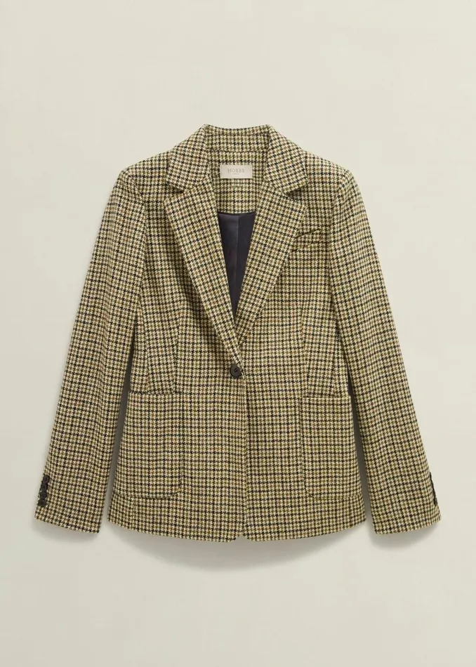 Women Lilla Wool Jacket Brown Multi Hobbs Coats and Jackets