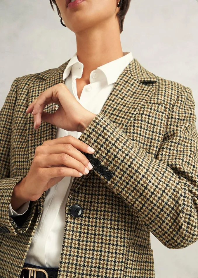 Women Lilla Wool Jacket Brown Multi Hobbs Coats and Jackets