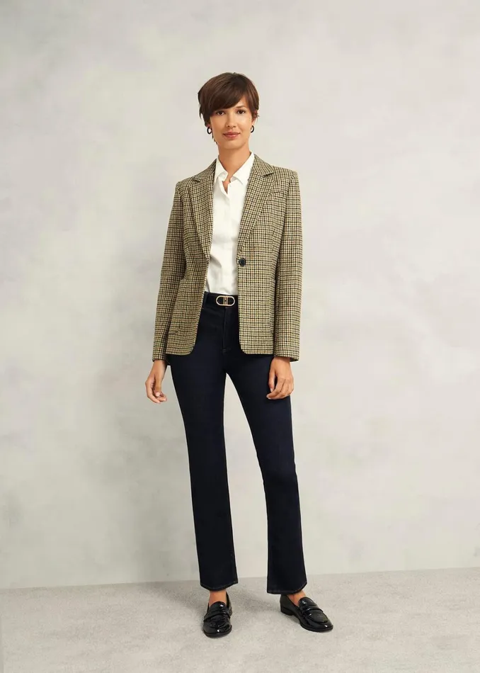 Women Lilla Wool Jacket Brown Multi Hobbs Coats and Jackets
