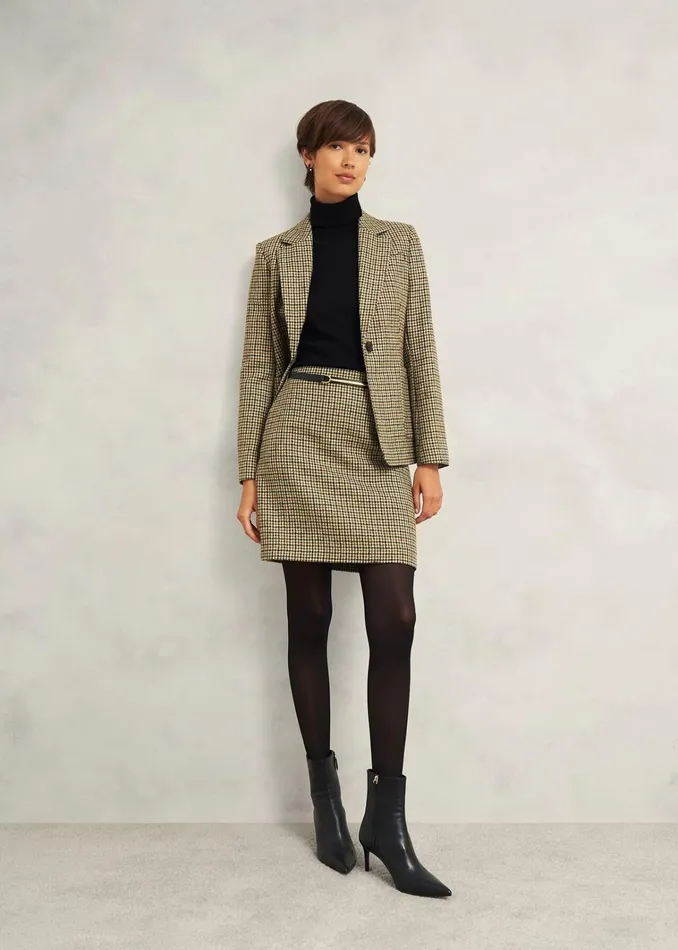 Women Lilla Wool Jacket Brown Multi Hobbs Coats and Jackets