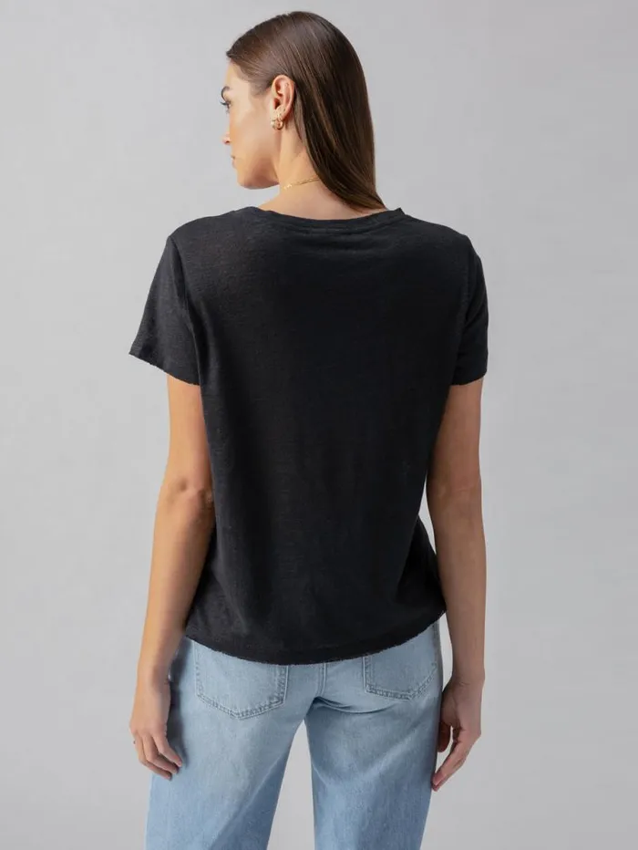 Women Linen Perfect Tee Black Sanctuary Clothing Tees and Tops Women Linen Perfect Tee Black Sanctuary Clothing Tees and Tops