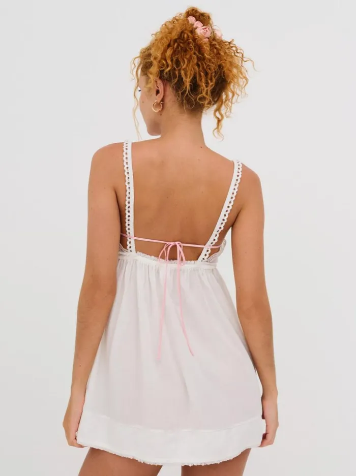 Women Lingerie For Love and Lemons Alexa Slip Dress White Women Lingerie For Love and Lemons Alexa Slip Dress White