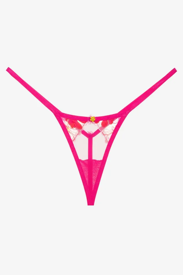 Women Lingerie For Love and Lemons Anemone Floral Thong Panty Pink Women Lingerie For Love and Lemons Anemone Floral Thong Panty Pink
