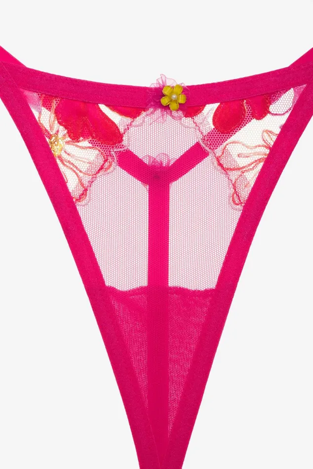 Women Lingerie For Love and Lemons Anemone Floral Thong Panty Pink Women Lingerie For Love and Lemons Anemone Floral Thong Panty Pink