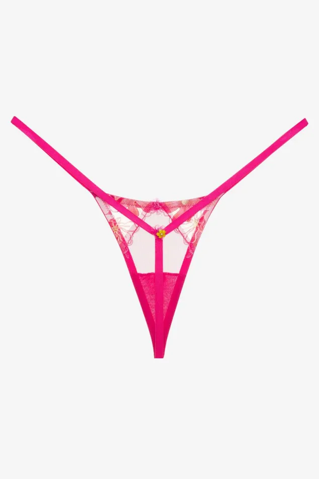 Women Lingerie For Love and Lemons Anemone Floral Thong Panty Pink Women Lingerie For Love and Lemons Anemone Floral Thong Panty Pink