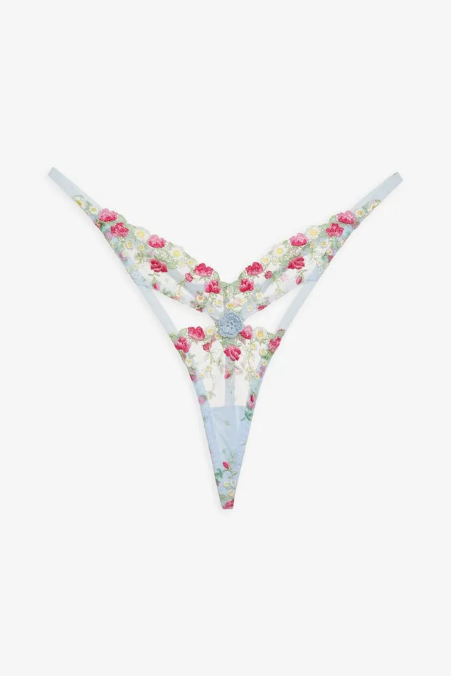 Women Lingerie For Love and Lemons Aurelia Thong Panty Blue Women Lingerie For Love and Lemons Aurelia Thong Panty Blue