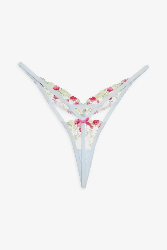 Women Lingerie For Love and Lemons Aurelia Thong Panty Blue Women Lingerie For Love and Lemons Aurelia Thong Panty Blue