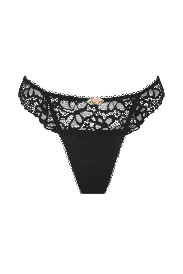 Women Lingerie For Love and Lemons Butterfly Lace Thong Panty Black Women Lingerie For Love and Lemons Butterfly Lace Thong Panty Black