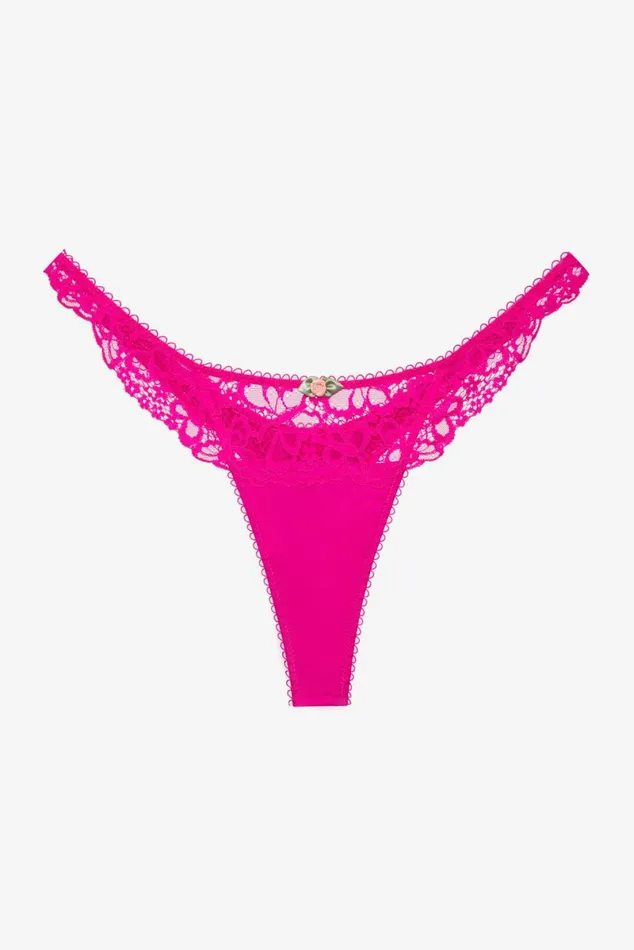 Women Lingerie For Love and Lemons Butterfly Lace Thong Panty Pink Women Lingerie For Love and Lemons Butterfly Lace Thong Panty Pink