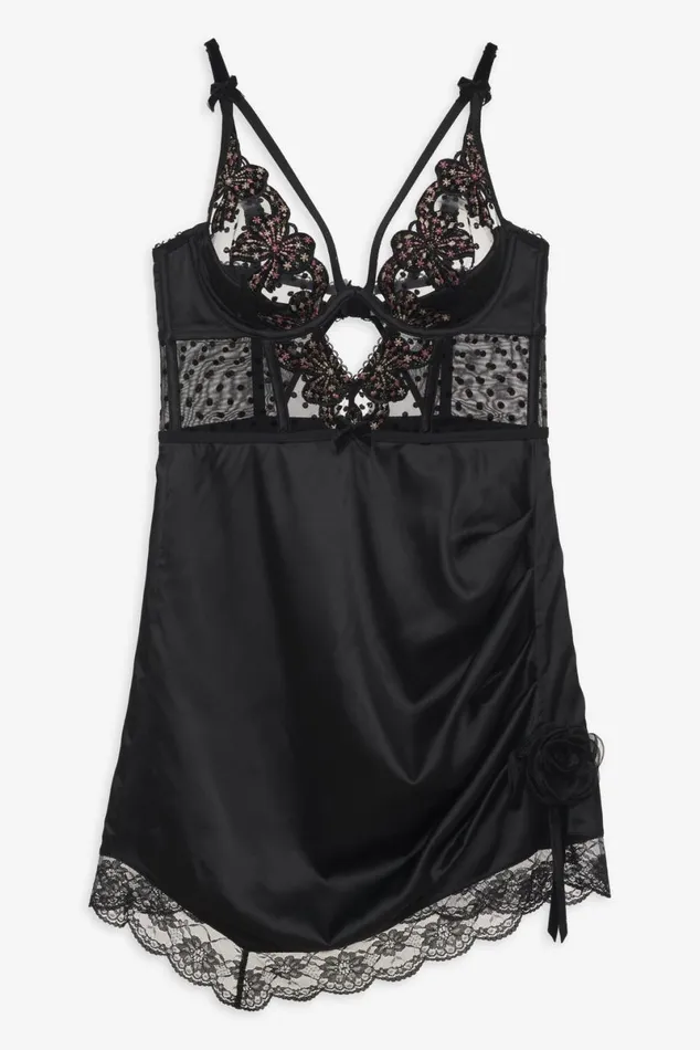 Women Lingerie For Love and Lemons Caprice Slip Dress Black Women Lingerie For Love and Lemons Caprice Slip Dress Black