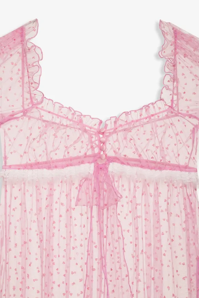 Women Lingerie For Love and Lemons Celestine Sheer Robe Pink Women Lingerie For Love and Lemons Celestine Sheer Robe Pink