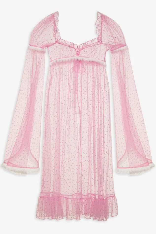 Women Lingerie For Love and Lemons Celestine Sheer Robe Pink Women Lingerie For Love and Lemons Celestine Sheer Robe Pink