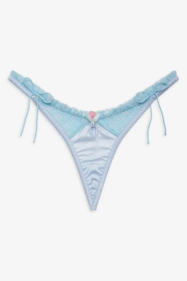 Women Lingerie For Love and Lemons Ellery Thong Panty Blue Women Lingerie For Love and Lemons Ellery Thong Panty Blue