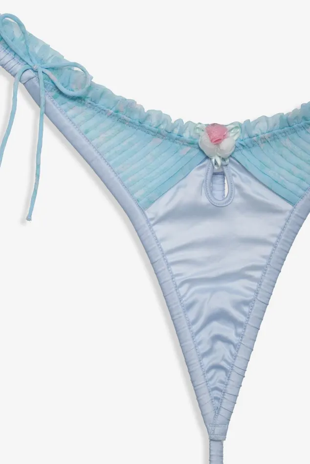 Women Lingerie For Love and Lemons Ellery Thong Panty Blue Women Lingerie For Love and Lemons Ellery Thong Panty Blue
