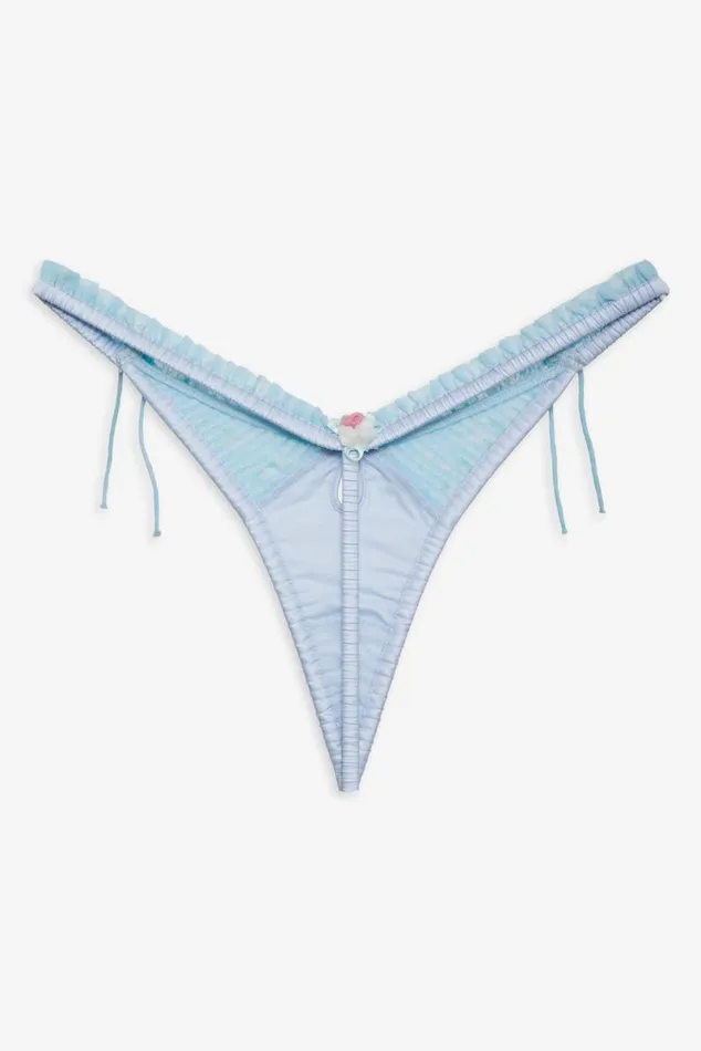 Women Lingerie For Love and Lemons Ellery Thong Panty Blue Women Lingerie For Love and Lemons Ellery Thong Panty Blue