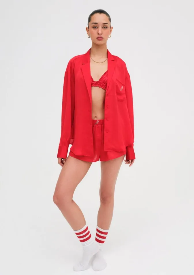 Women Lingerie For Love and Lemons Everyday Rosebud PJ Set Red Women Lingerie For Love and Lemons Everyday Rosebud PJ Set Red