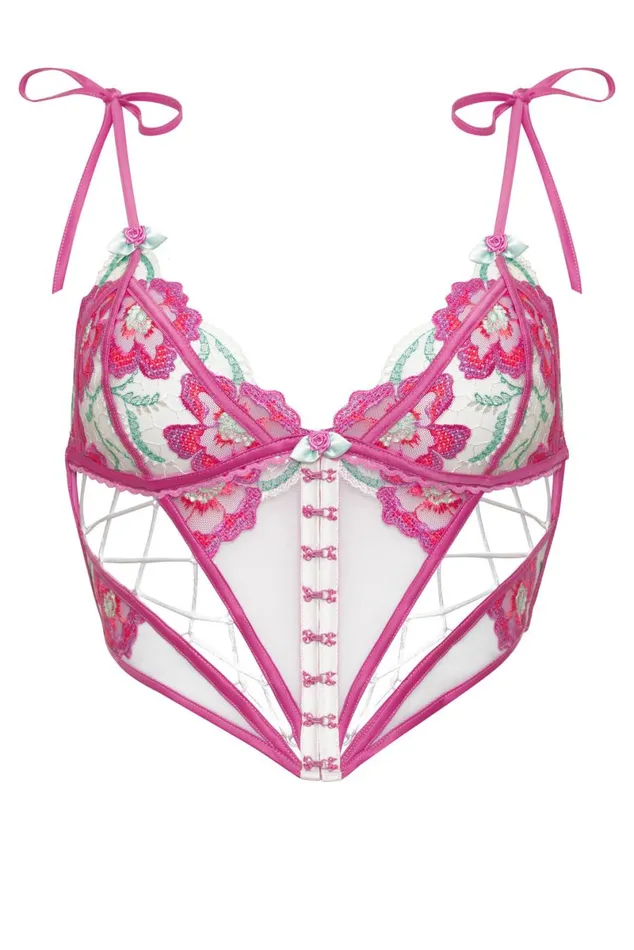 Women Lingerie For Love and Lemons Festival Floral Bustier Pink Women Lingerie For Love and Lemons Festival Floral Bustier Pink