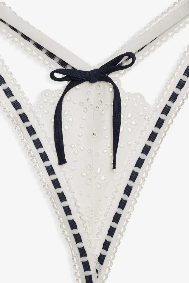 Women Lingerie For Love and Lemons Heather Thong Panty White Women Lingerie For Love and Lemons Heather Thong Panty White