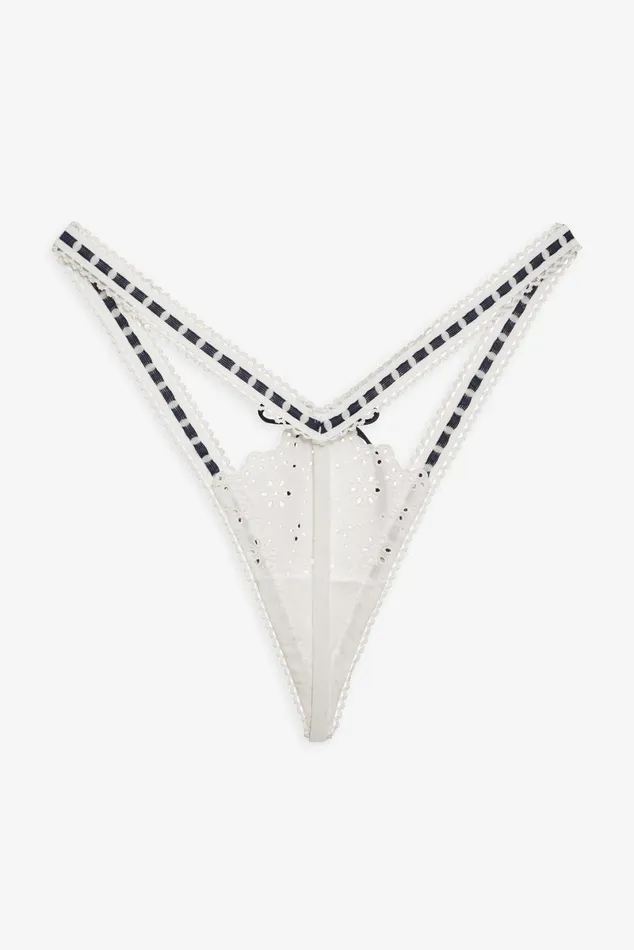 Women Lingerie For Love and Lemons Heather Thong Panty White Women Lingerie For Love and Lemons Heather Thong Panty White