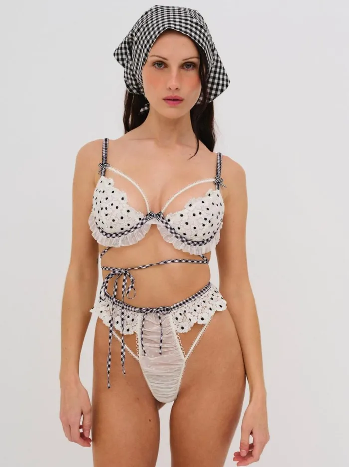 Women Lingerie For Love and Lemons Odette High Waisted Panty Ivory