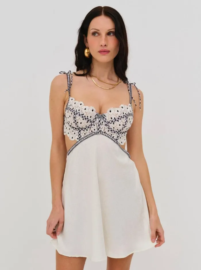 Women Lingerie For Love and Lemons Odette Slip Dress White