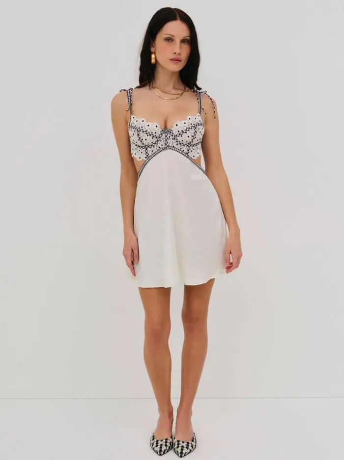 Women Lingerie For Love and Lemons Odette Slip Dress White Women Lingerie For Love and Lemons Odette Slip Dress White