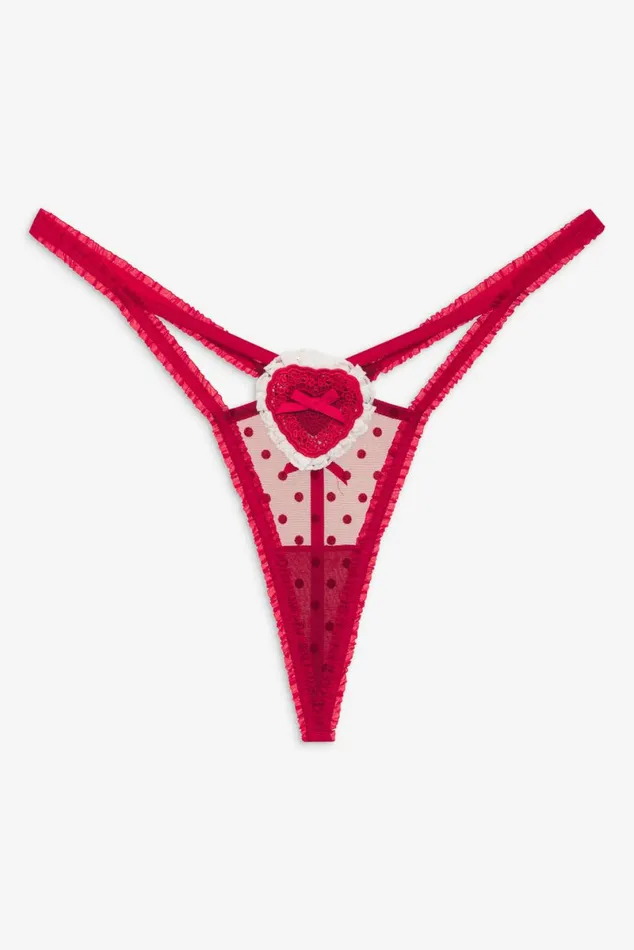Women Lingerie For Love and Lemons Velma Thong Panty Red Women Lingerie For Love and Lemons Velma Thong Panty Red