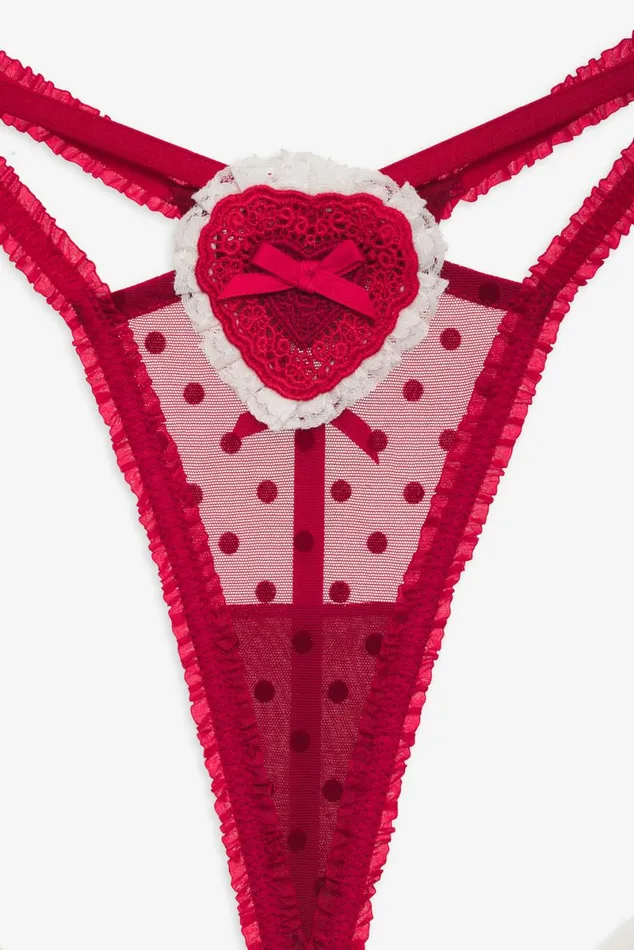 Women Lingerie For Love and Lemons Velma Thong Panty Red Women Lingerie For Love and Lemons Velma Thong Panty Red