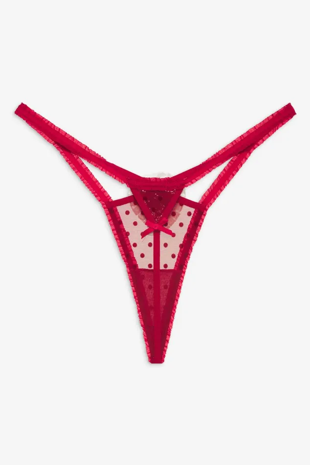 Women Lingerie For Love and Lemons Velma Thong Panty Red Women Lingerie For Love and Lemons Velma Thong Panty Red