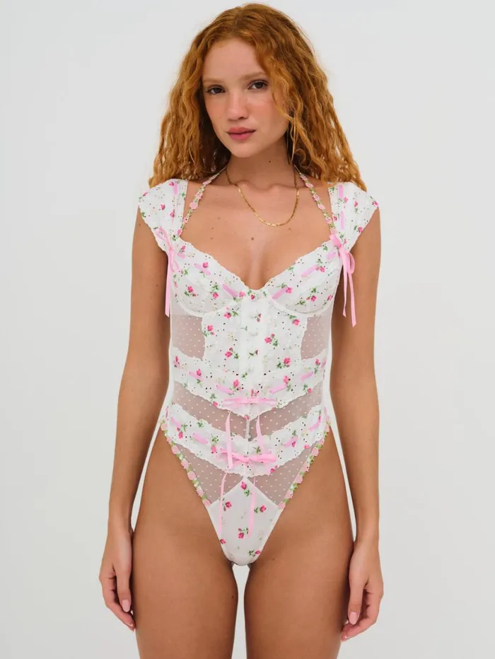 Women Lingerie For Love and Lemons Xander Teddy White Women Lingerie For Love and Lemons Xander Teddy White