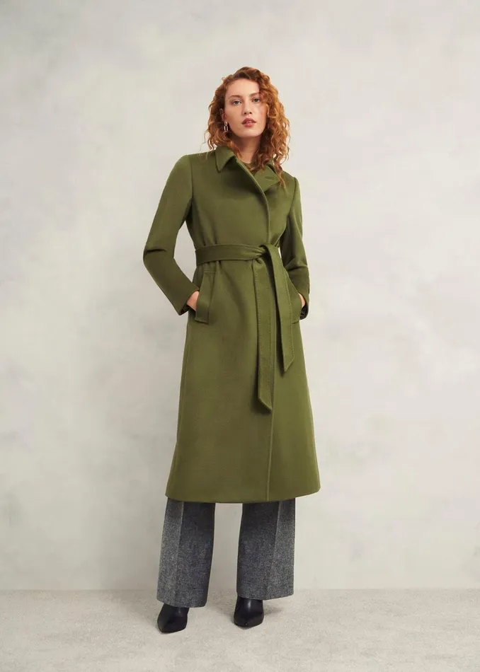 Women Livia Wool Coat Kelp Green Hobbs Coats and Jackets