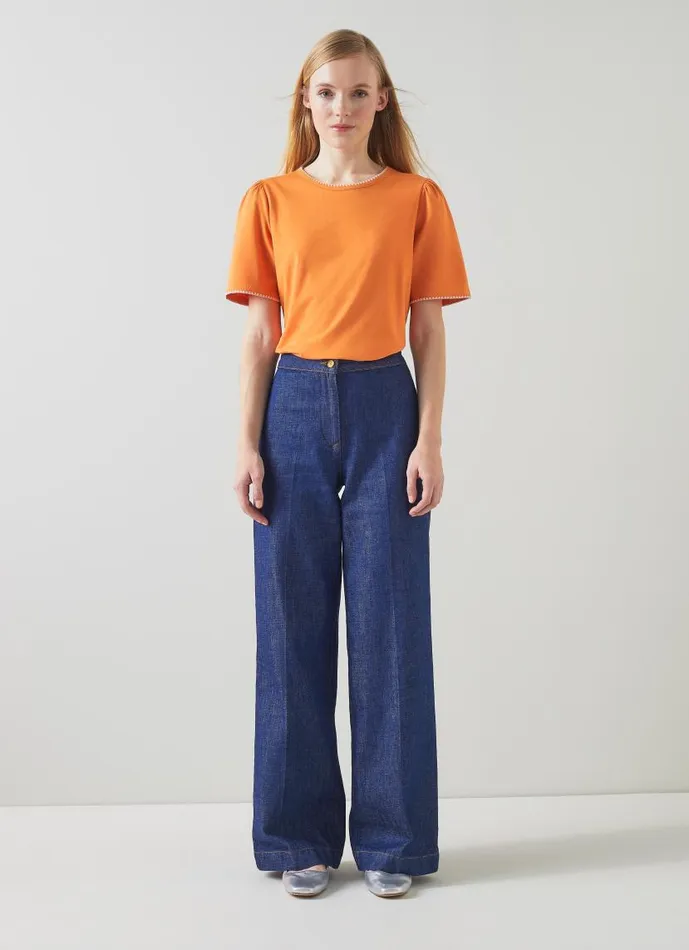 Women Lizzie Orange Organic Cotton TShirt Burnt Orange LKBennett Tops Women Lizzie Orange Organic Cotton TShirt Burnt Orange LKBennett Tops