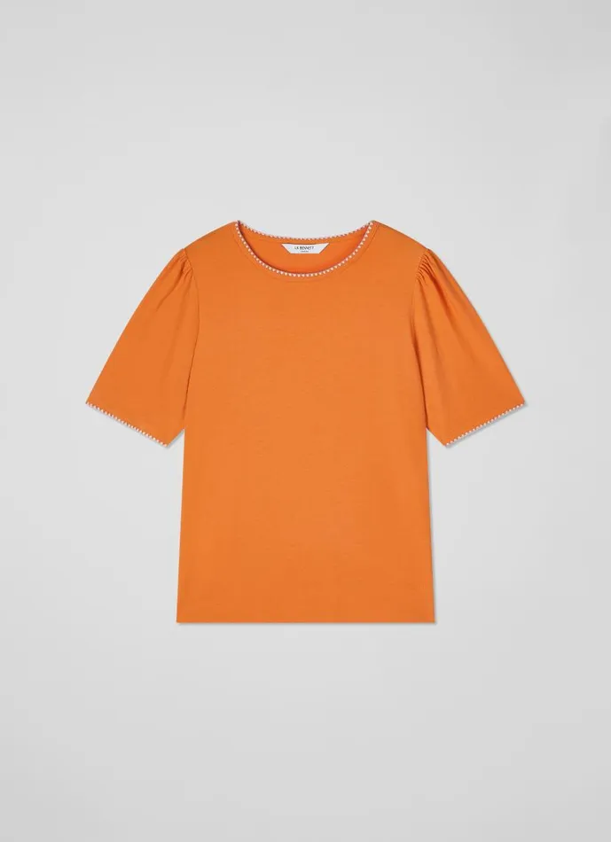 Women Lizzie Orange Organic Cotton TShirt Burnt Orange LKBennett Tops Women Lizzie Orange Organic Cotton TShirt Burnt Orange LKBennett Tops