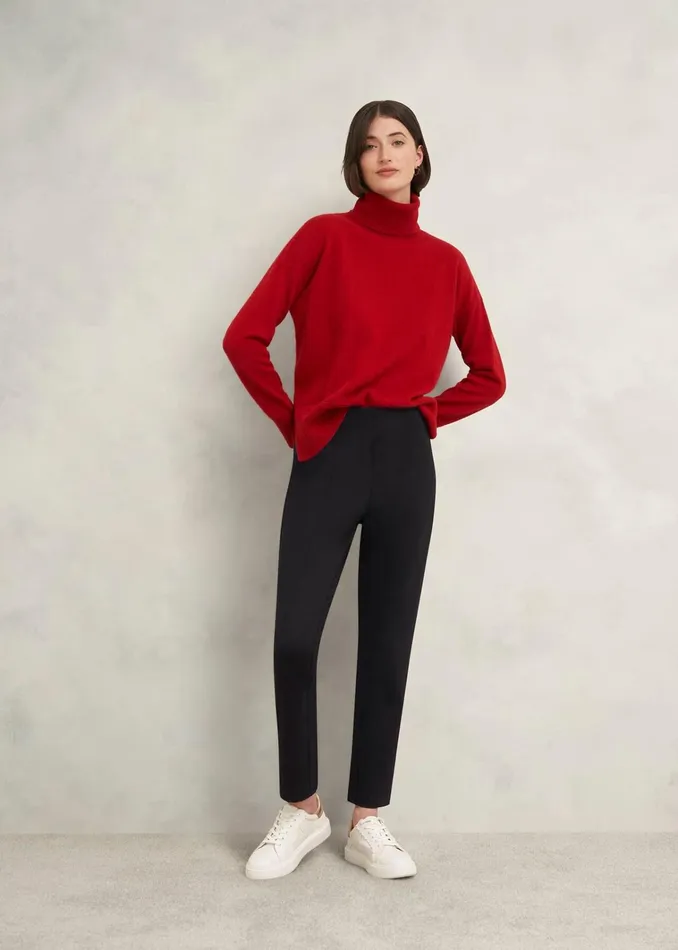 Women Lola Ponte Trousers Black Hobbs Trousers