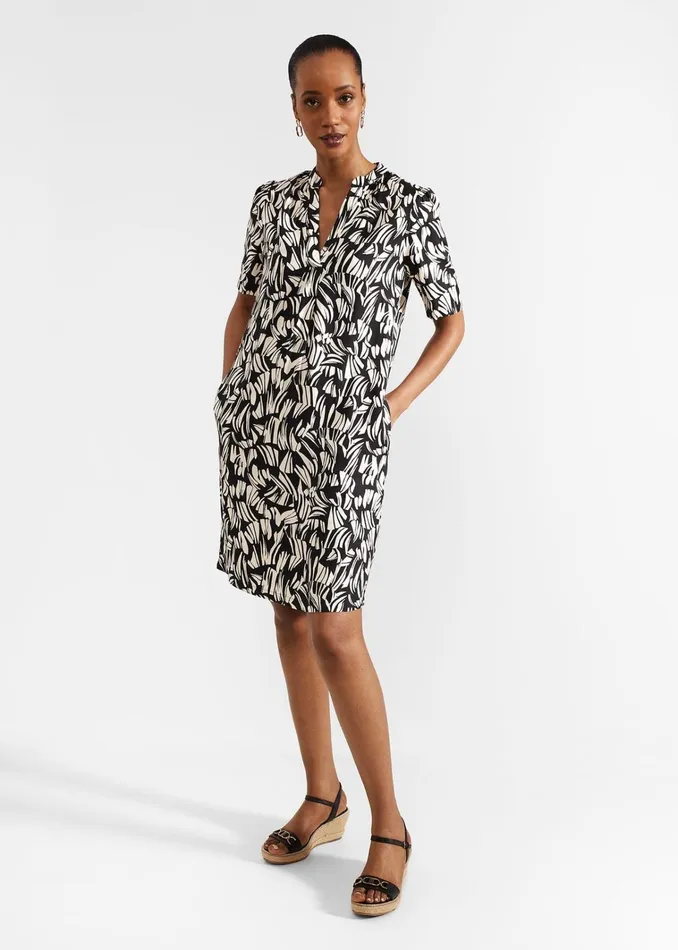 Women Lucille Dress Black Cream Hobbs Dresses and Jumpsuits