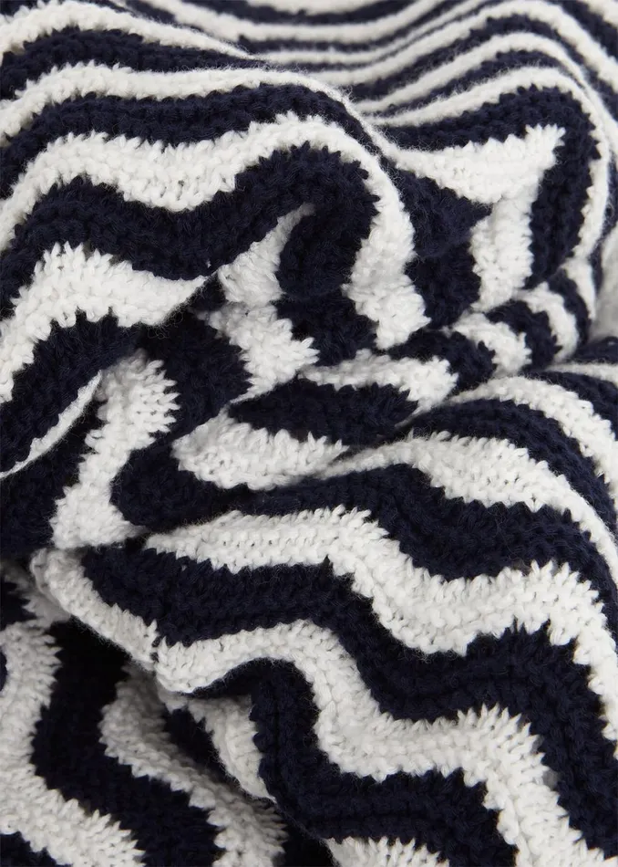 Women Lulu Cotton Jumper Navy Ivory Hobbs Jumpers and Cardigans
