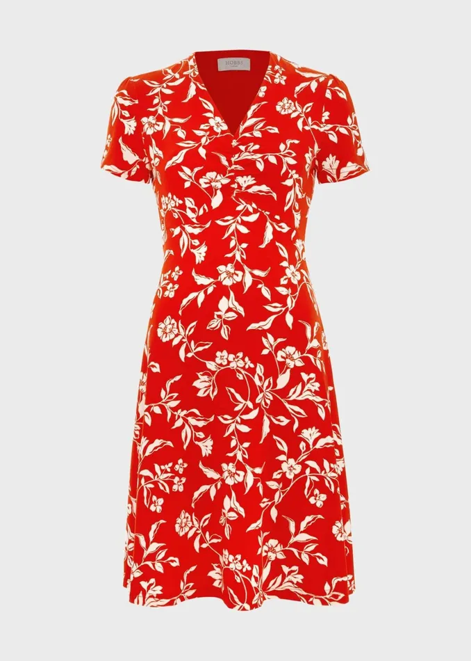 Women Lydia Jersey Dress Red Buttercream Hobbs Dresses and Jumpsuits