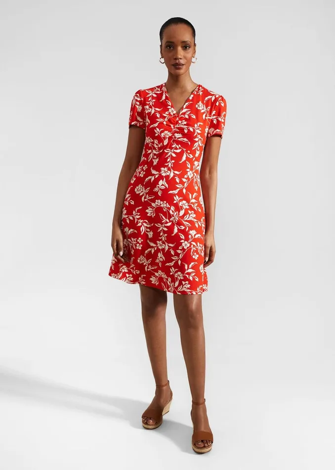 Women Lydia Jersey Dress Red Buttercream Hobbs Dresses and Jumpsuits