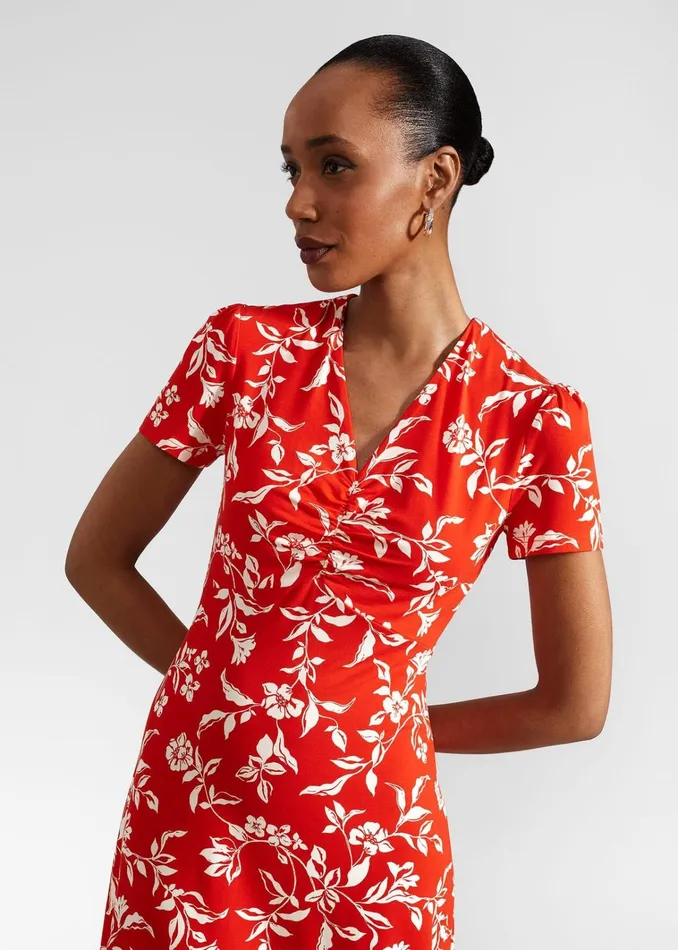 Women Lydia Jersey Dress Red Buttercream Hobbs Dresses and Jumpsuits
