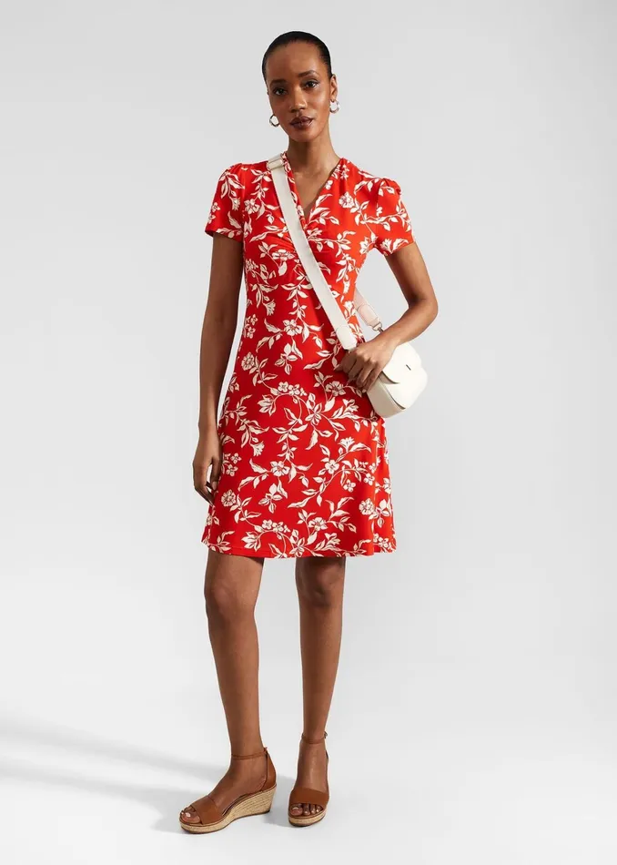 Women Lydia Jersey Dress Red Buttercream Hobbs Dresses and Jumpsuits
