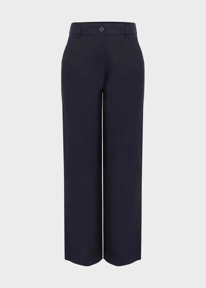 Women Lynn Linen Trousers Navy Hobbs Trousers