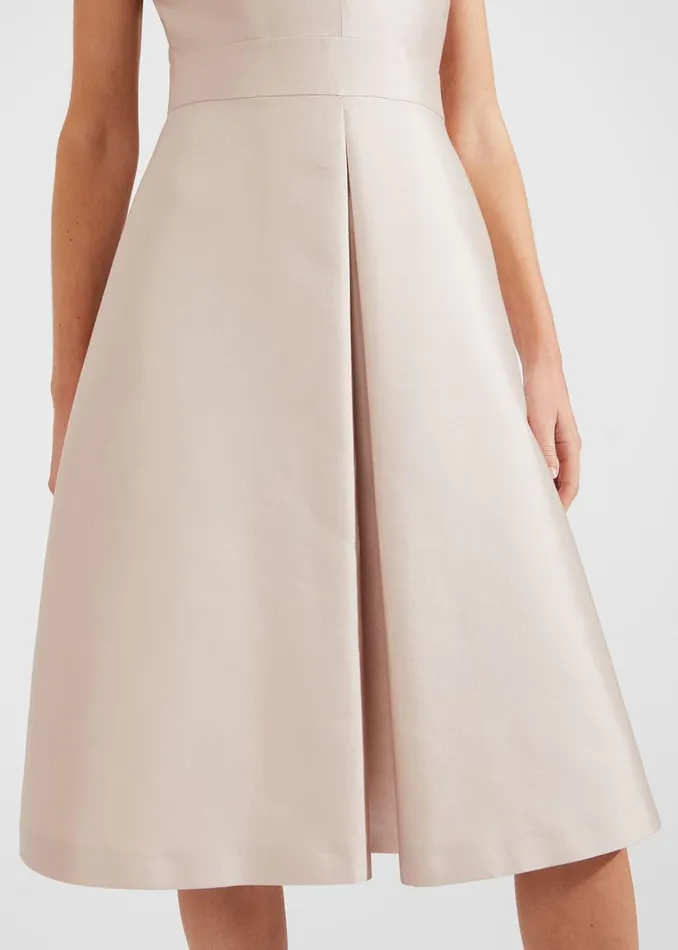 Women Marcella Silk Blend Dress Oyster Hobbs Dresses and Jumpsuits