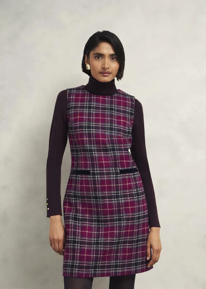 Women Margot Wool Dress Pink Multi Hobbs Dresses and Jumpsuits
