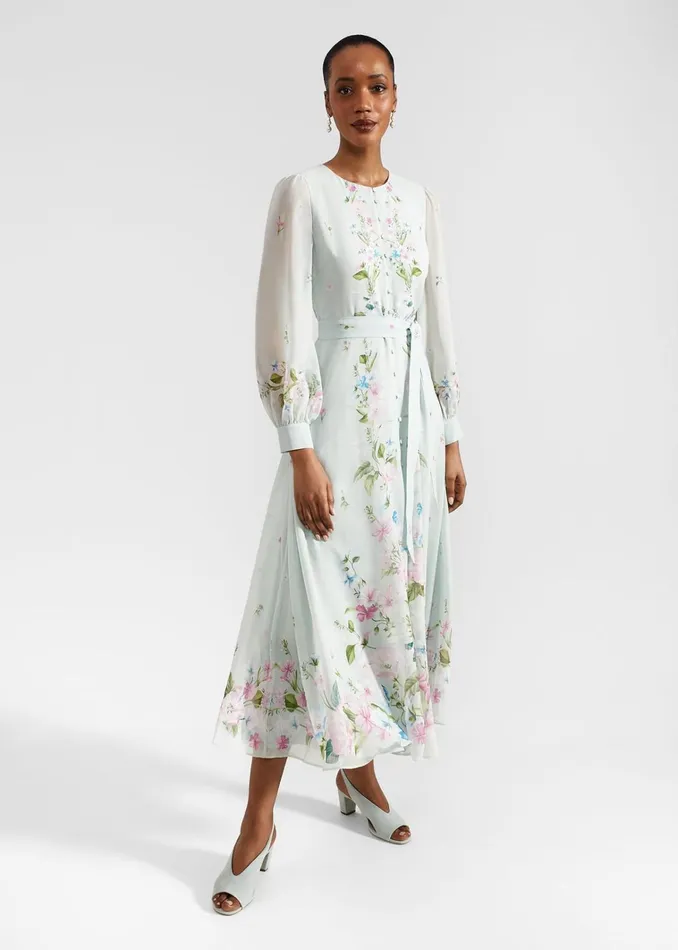 Women Maribella Silk Dress Green Multi Hobbs Dresses and Jumpsuits