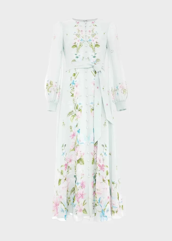 Women Maribella Silk Dress Green Multi Hobbs Dresses and Jumpsuits