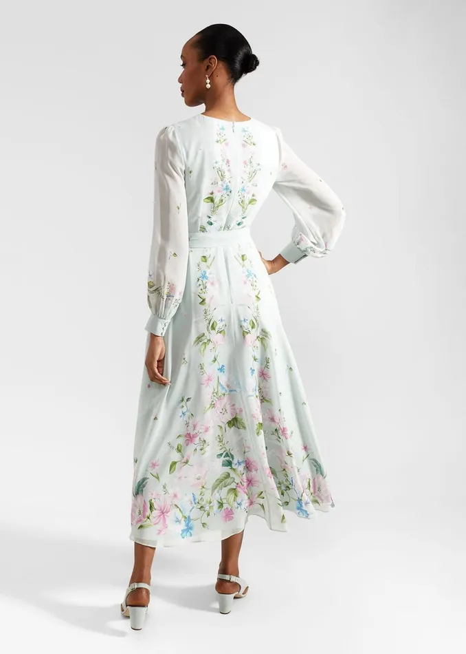 Women Maribella Silk Dress Green Multi Hobbs Dresses and Jumpsuits